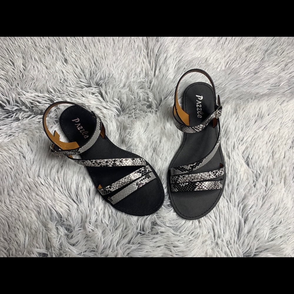 Snake print sandals
